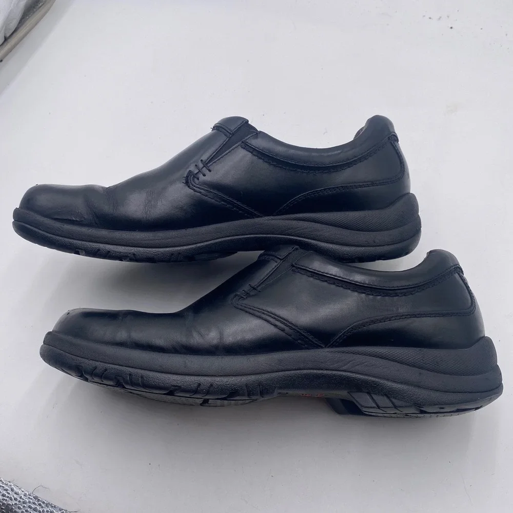 Dansko Wayne Slip On Loafers Men 45 Black Leather Comfort Work Shoe Professional